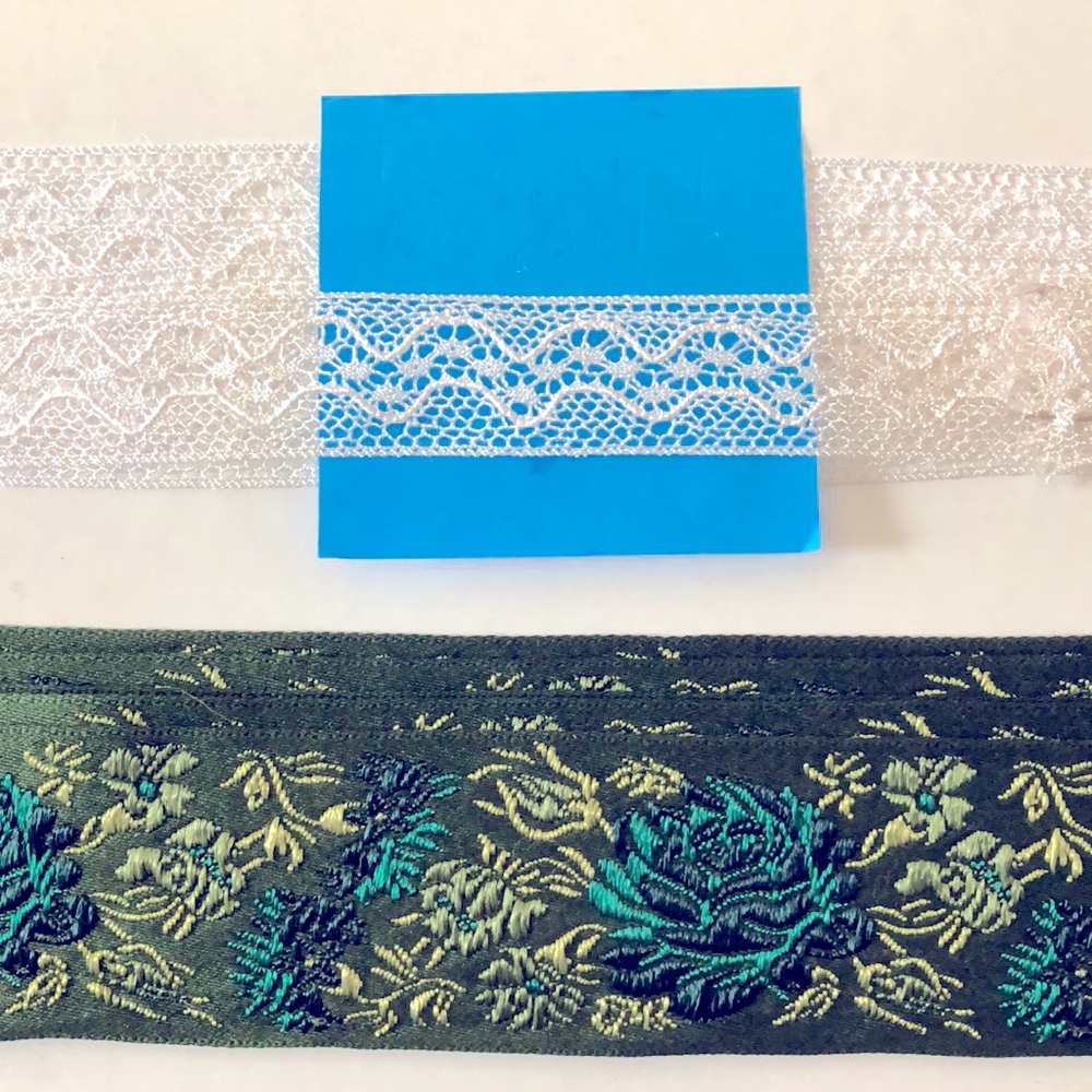 Woven Jacquard Ribbon and Lace combo